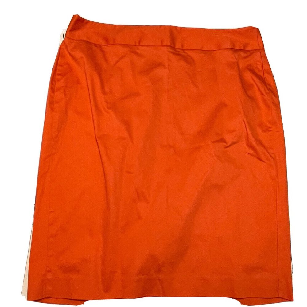 Lane Bryant Womans Sz 16 Straight pencil Skirt Stretch Knee Length Pink Orange